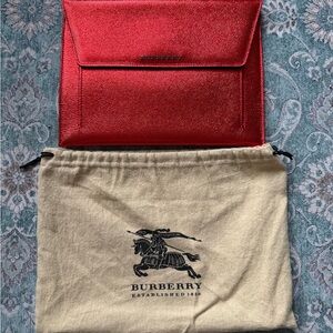 Burberry Metallic Red Clutch